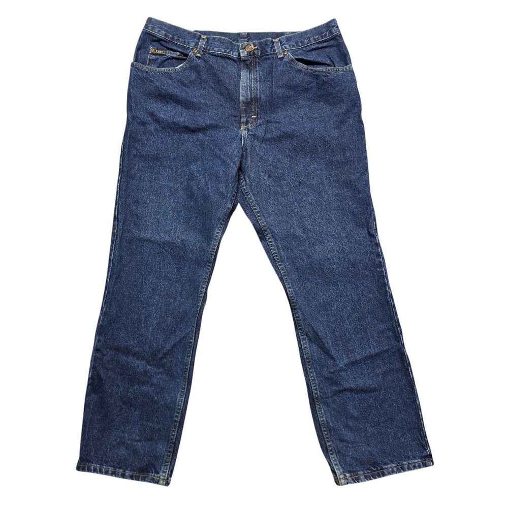 Americana Gorpcore Straight Leg Classic Denim Jeans Mens 40x30 Indigo Blue Lee